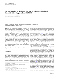 Catalysis Letters, 122 (1-2) - cchem.berkeley.edu