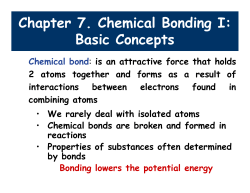 of chemical bonding.