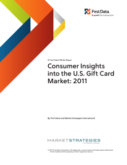 Consumer Insights into the US Gift Card Market: 2011