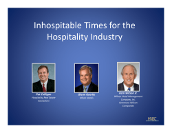 Inhospitable Times for the Hospitality Industry