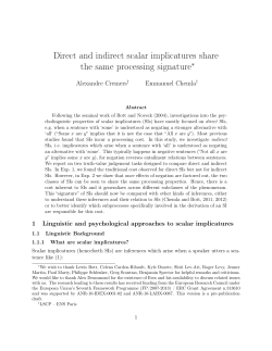 Direct and indirect scalar implicatures share the same processing