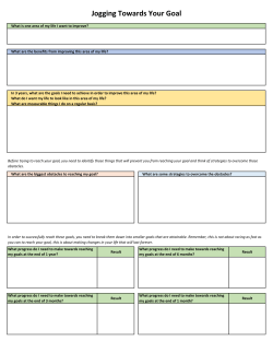 Jogging Towards Your Goal