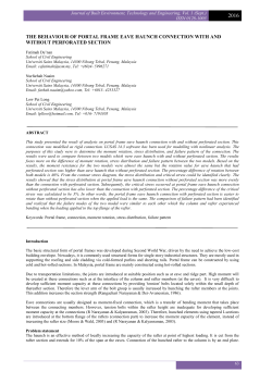 the behaviour of portal frame eave haunch connection with and