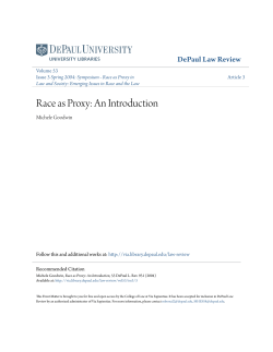 Race as Proxy: An Introduction - Via Sapientiae