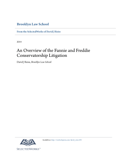An Overview of the Fannie and Freddie Conservatorship Litigation