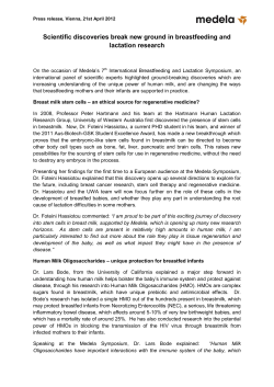 Scientific discoveries break new ground in breastfeeding