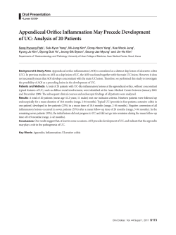 Appendiceal Orifice Inflammation May Precede Development of UC
