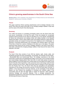China`s growing assertiveness in the South China Sea