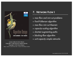 Network Flow I - Princeton CS
