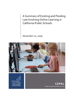 A Summary of Existing and Pending Law Involving Online Learning