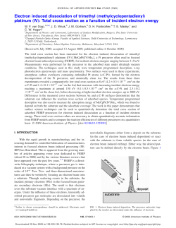 Electron induced dissociation of trimethyl &bdquo;methylcyclopentadienyl