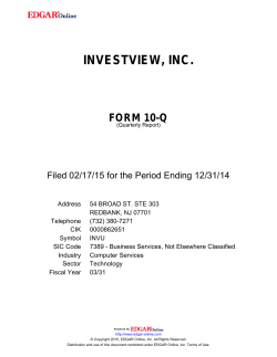 10Q - 12/31/14