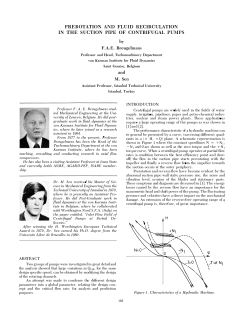 prerotation and fluid recirculation in the suction pipe of centrifugal