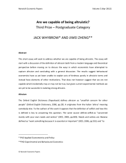 Are we capable of being altruistic?
