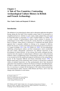 A Tale of Two Countries: Contrasting Archaeological Culture History