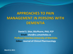 Pain - Alzheimer Society of Manitoba