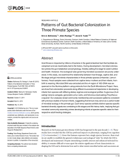 Patterns of Gut Bacterial Colonization in Three Primate