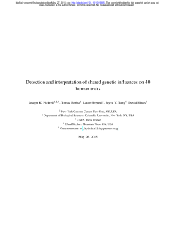 Detection and interpretation of shared genetic influences