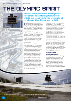 THE OLYMPIC SPIRIT - Funktion-One