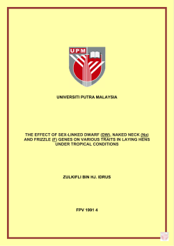 UNIVERSITI PUTRA MALAYSIA THE EFFECT OF SEX