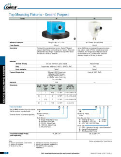 Top Mounting Fixtures &ndash; General Purpose