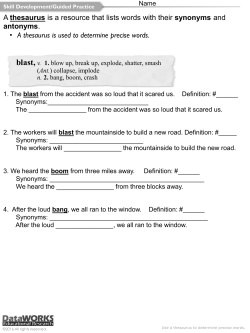 A thesaurus is a resource that lists words with their