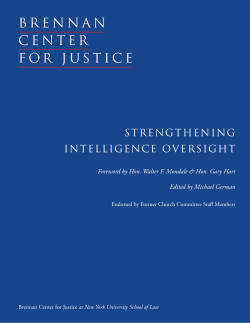Strengthening Intelligence Oversight