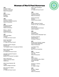 See list of past honorees - Girl Scouts of Connecticut