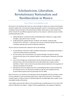 Scholasticism, Liberalism, Revolutionary Nationalism and