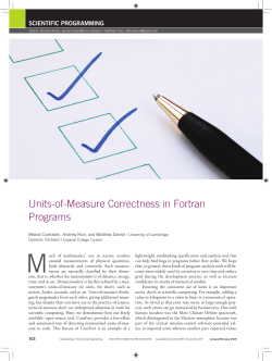 Units-of-Measure Correctness in Fortran Programs