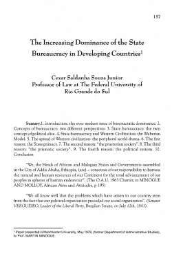 The lncreasing Dominance of the State Bureaucracy in