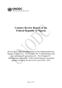 Country Review Report of Nigeria 22.10.14