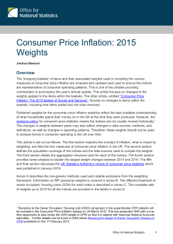 Consumer Price Inflation: 2015 Weights