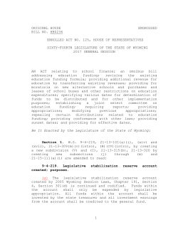 ORIGINAL HOUSE ENGROSSED BILL NO. HB0236 ENROLLED