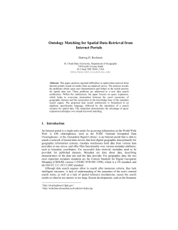 Ontology Matching for Spatial Data Retrieval from Internet Portals