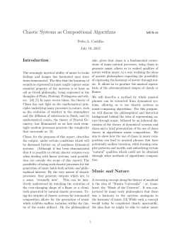 Chaotic Systems as Compositional Algorithms