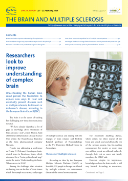 the brain and multiple sclerosis - European Multiple Sclerosis Platform