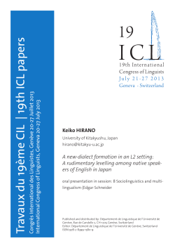 A_new - Congr&egrave;s International des Linguistes