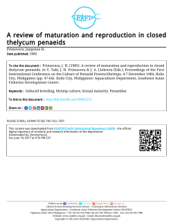 A review of maturation and reproduction in closed