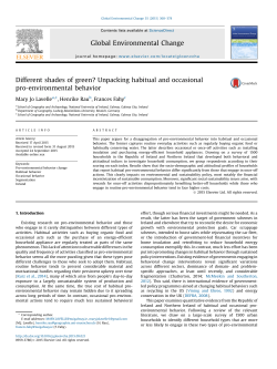 Different shades of green? Unpacking habitual and