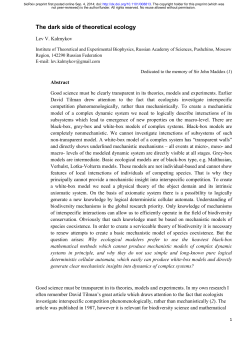 A solution to the biodiversity paradox by logical