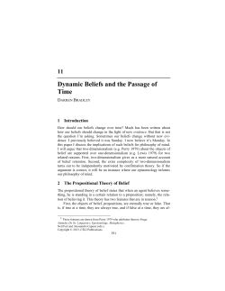 Dynamic Beliefs and the Passage of Time