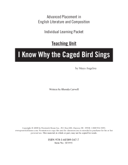 I Know Why the Caged Bird Sings