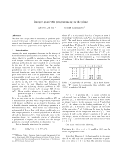Integer quadratic programming in the plane