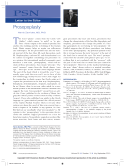 prosopoplasty a new word