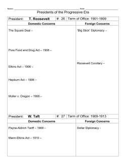 Presidents of the Progressive Era