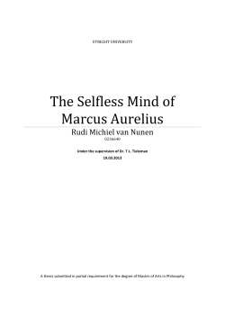 The Selfless Mind of Marcus Aurelius