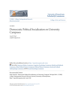 Democratic Political Socialization on University Campuses