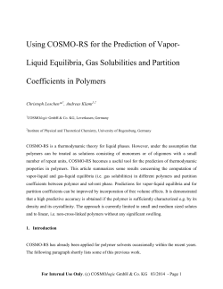 Liquid Equilibria, Gas Solubilities and Partition