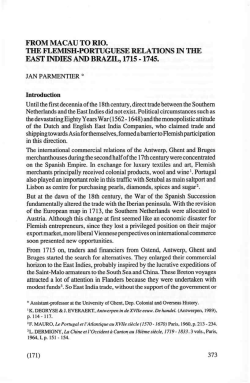 from macau to rio. the flemish-portuguese relations in the east indies